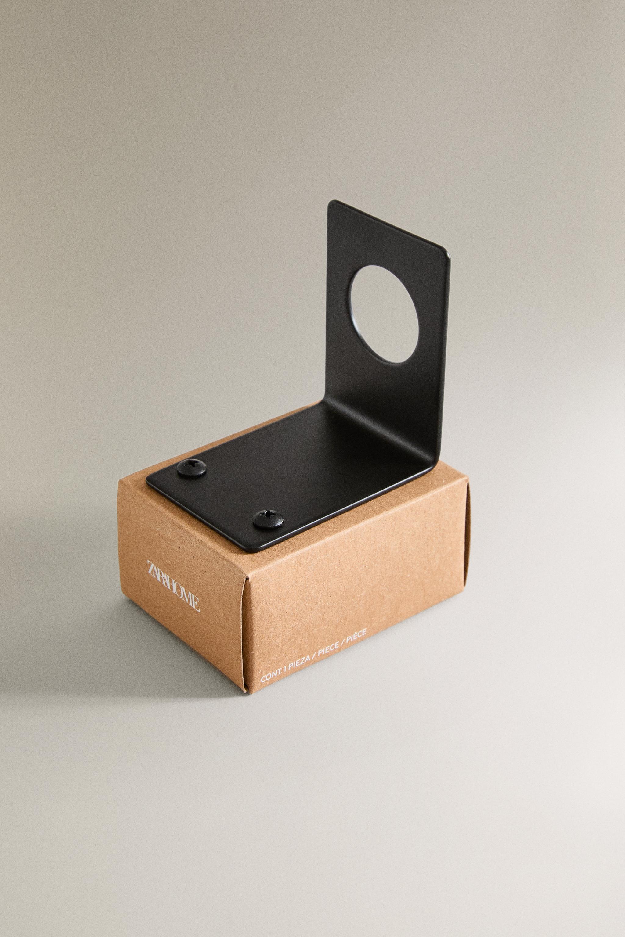 SUPPORT MURAL DISTRIBUTEUR SAVON NOIR